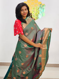 Kanchipuram Blended Fancy Bridal Silk Saree 141