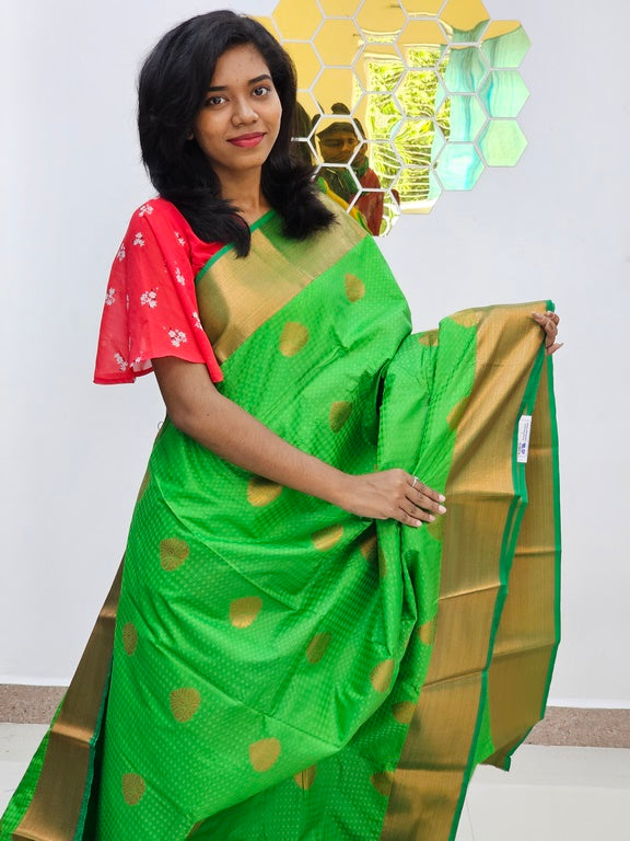 Kanchipuram Blended Fancy Bridal Silk Saree 158