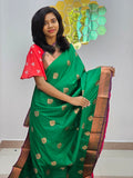 Kanchipuram Blended Fancy Bridal Silk Saree 163