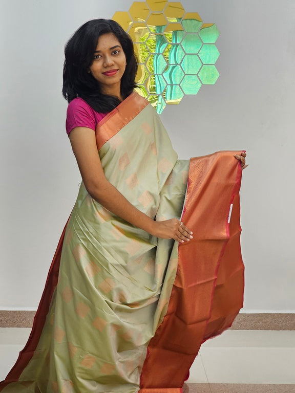 Kanchipuram Blended Mini Bridal Silk Sarees 076