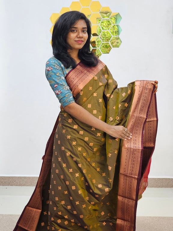 Kanchipuram Blended Fancy Silk Saree 437