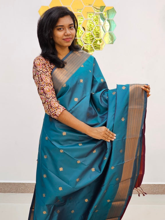 Kanchipuram Blended Fancy Silk Saree 505