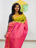 Kanchipuram Blended Mini Bridal Silk Saree 870