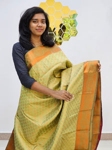 Kanchipuram Blended Mini Bridal Silk Saree 873