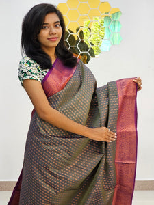 Kanchipuram Blended Fancy Silk Saree 1014