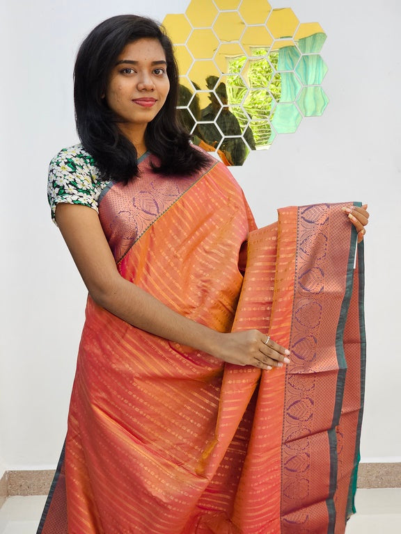 Kanchipuram Blended Fancy Silk Saree 1018