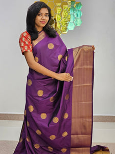 Kanchipuram Blended New Mini Fancy Silk Saree 001