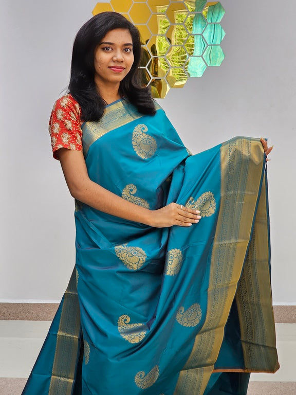 Kanchipuram Blended New Mini Fancy Silk Saree 013