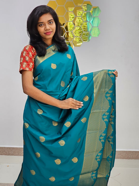 Kanchipuram Blended New Mini Fancy Silk Saree 020