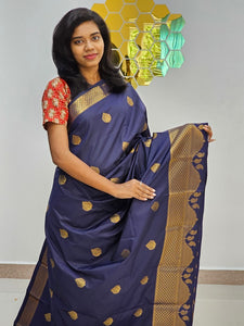 Kanchipuram Blended New Mini Fancy Silk Saree 022