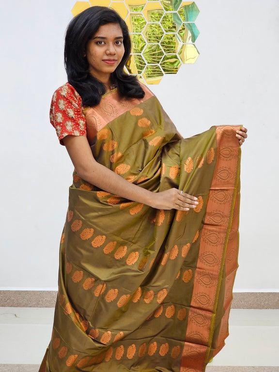 Kanchipuram Blended Fancy Silk Saree 1086