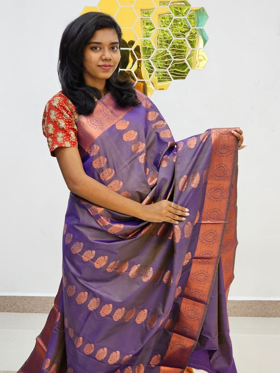 Kanchipuram Blended Fancy Silk Saree 1087