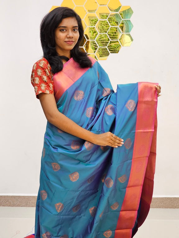 Kanchipuram Blended Fancy Silk Saree 1098