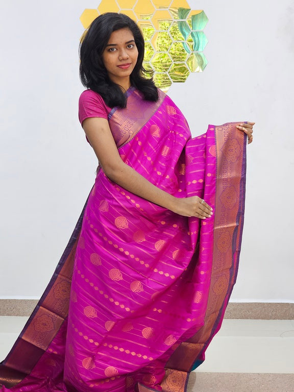 Kanchipuram Blended Fancy Silk Saree 1124