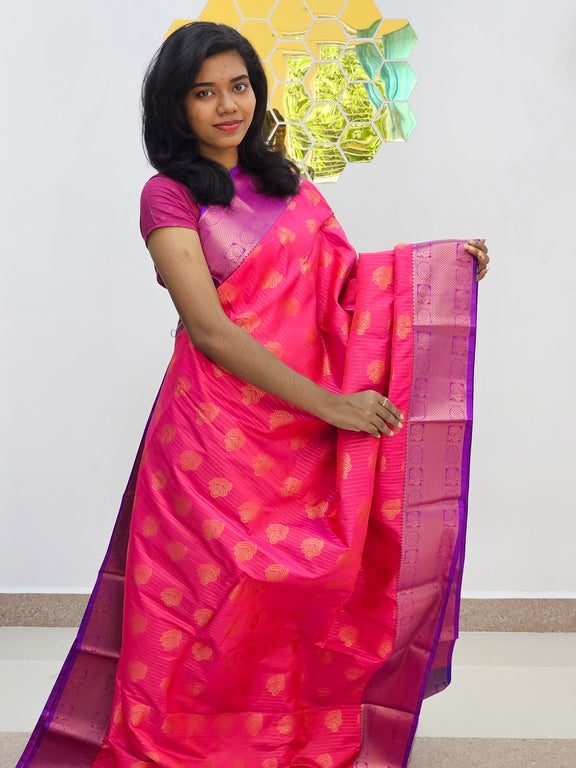 Kanchipuram Blended Fancy Silk Saree 1128