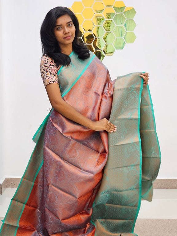 Kanchipuram Blended Gifted Tissue Silk Saree 417