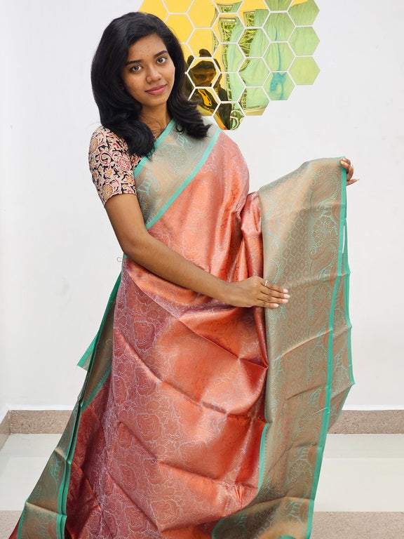 Kanchipuram Blended Gifted Tissue Silk Saree 418