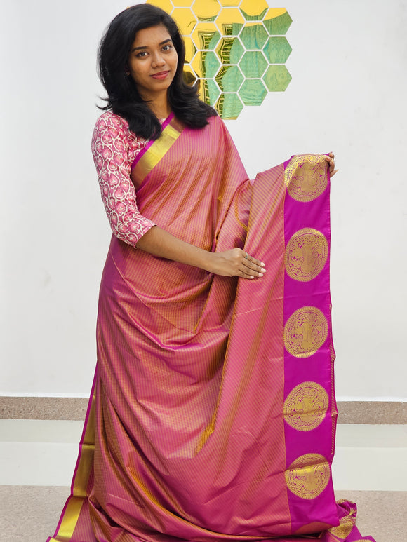 Kanchipuram Blended Gifted Embossed Silk Saree 056