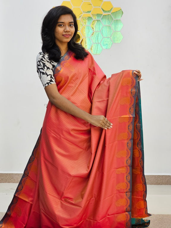 Kanchipuram Blended Gifted Embossed Silk Saree 612