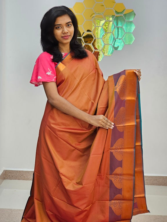 Kanchipuram Blended Gifted Embossed Silk Saree 730