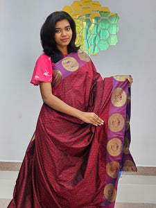 Kanchipuram Blended Gifted Embossed Silk Saree 747