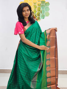 Kanchipuram Blended Gifted Embossed Silk Saree 763