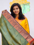 Kanchipuram Blended Gifted Embossed Silk Saree 876