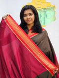 Kanchipuram Blended Gifted Embossed Silk Saree 883