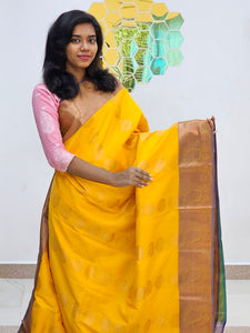 Kanchipuram Blended Gifted Embossed Silk Saree 969