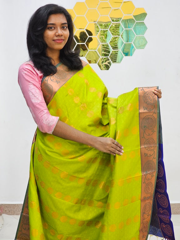 Kanchipuram Blended Gifted Embossed Silk Saree 1010