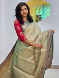 Kanchipuram Blended Gifted Embossed Silk Saree 1035