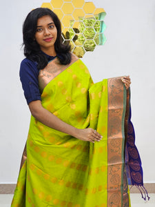 Kanchipuram Blended Gifted Embossed Silk Saree 1140