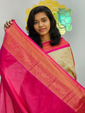 Kanchipuram Blended Mini Bridal silk Saree 108