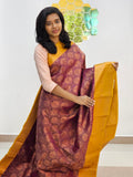 Kanchipuram Blended Mini Bridal silk Saree 130