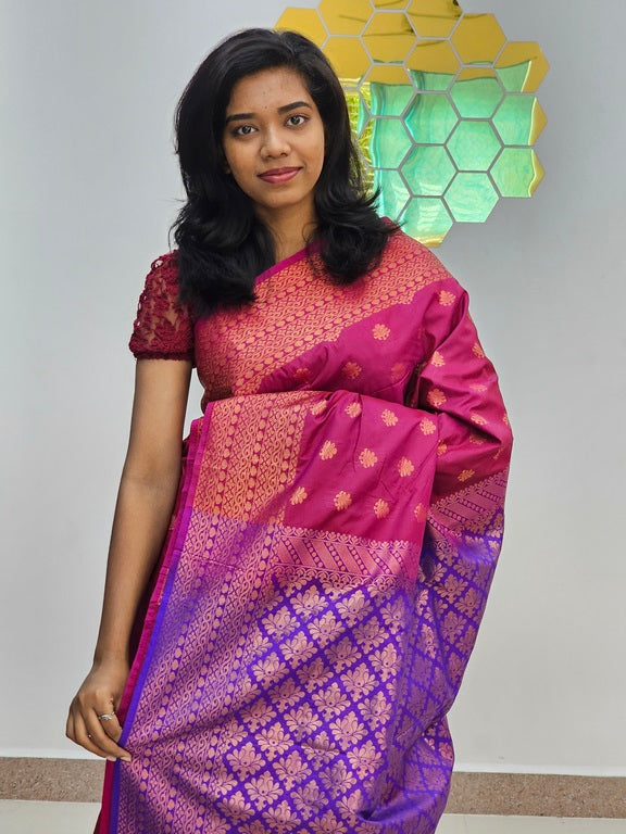 Kanchipuram Blended Bridal silk Saree 089