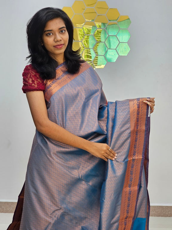 Kanchipuram Blended Bridal silk Saree 091