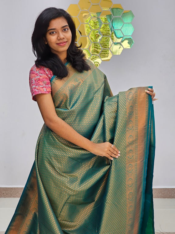 Kanchipuram Blended Bridal Silk Saree 197