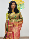 Kanchipuram Blended Mini Bridal silk Saree 137