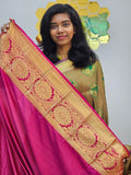 Kanchipuram Blended Mini Bridal silk Saree 137