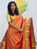 Kanchipuram Blended Mini Bridal Silk Saree 148