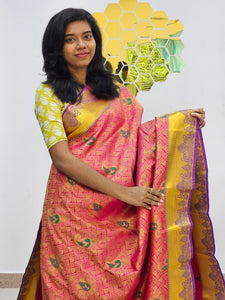 Kanchipuram Blended Mini Bridal Silk Saree 152