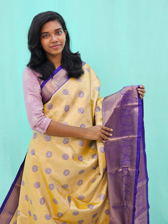 Kanchipuram Blended Mini Tissue  Silk Saree 167