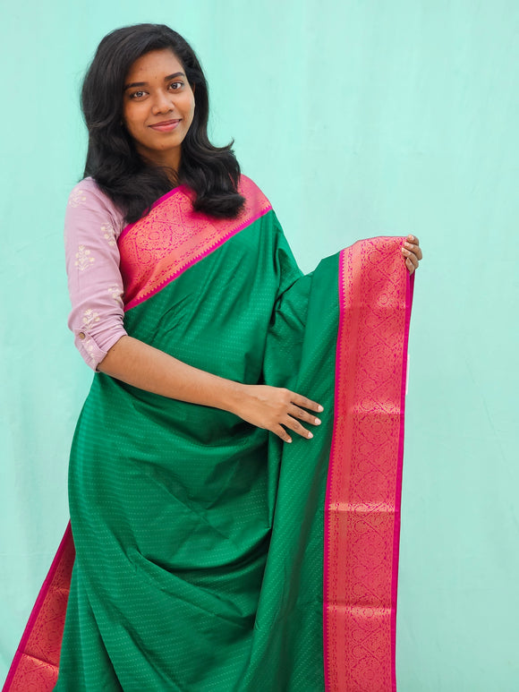 Kanchipuram Blended Fancy Korvai Silk Saree 1229