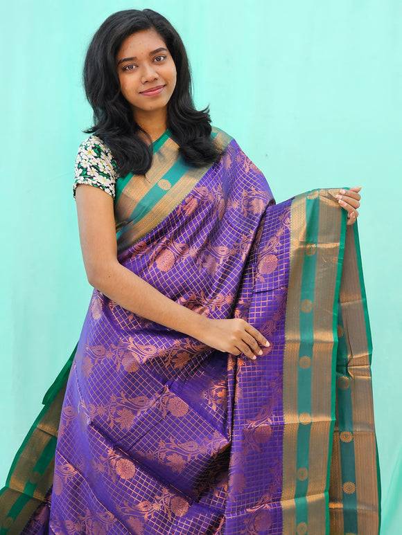 Kanchipuram Blended New Fancy Silk Sarees 411