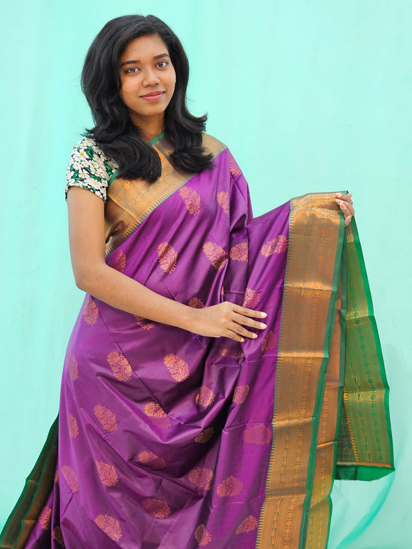 Kanchipuram Blended New Fancy Silk Sarees 418