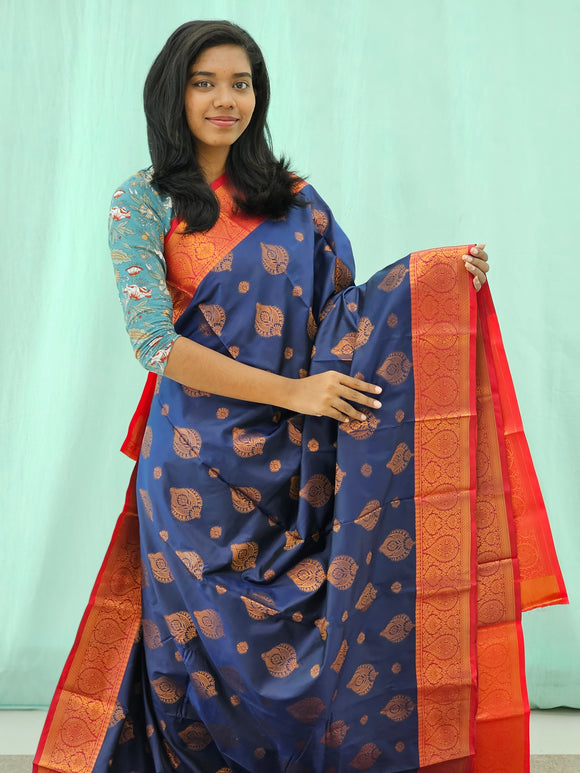 Kanchipuram Blended New Fancy Silk Sarees 428