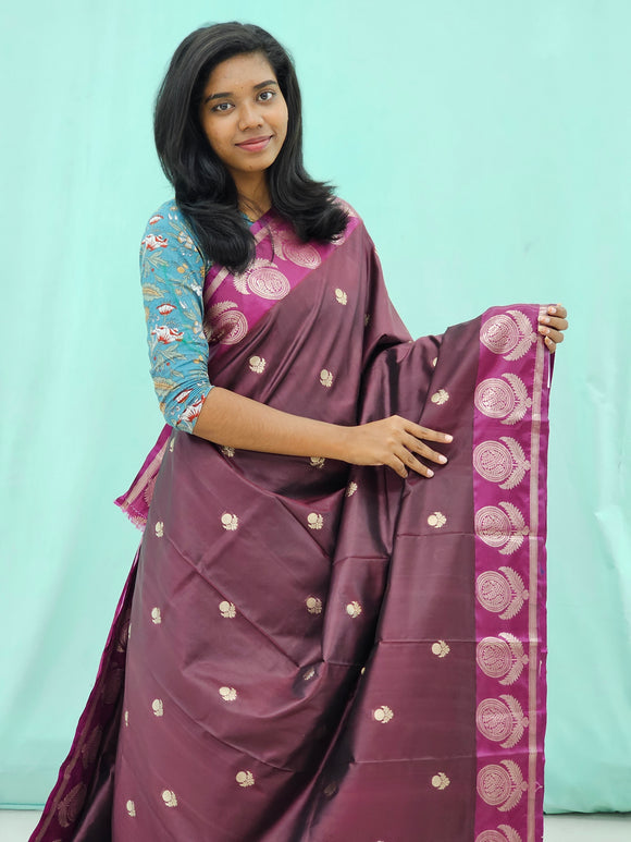 Kanchipuram Blended New Fancy Silk Sarees 415