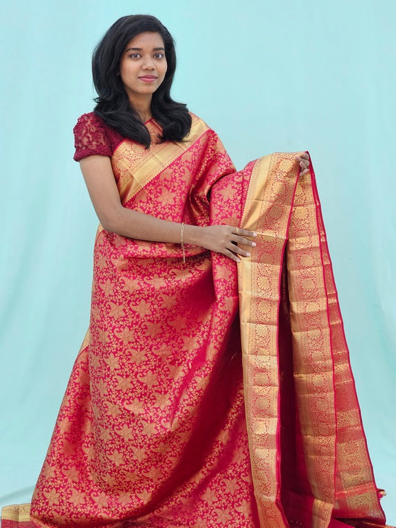 Kanchipuram Pure Handloom High Bridal Silk Saree 144