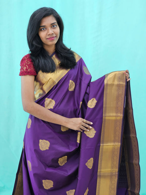 Kanchipuram Blended Mini Fancy Silk Saree 998