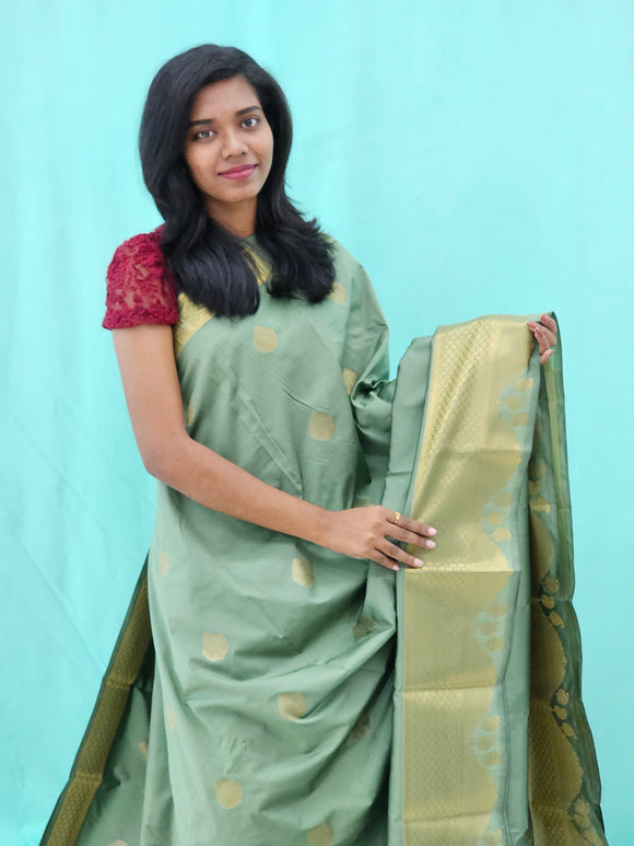 Kanchipuram Blended Mini Fancy Silk Saree 1006